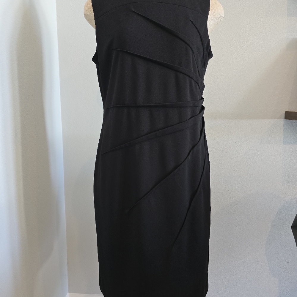 Calvin Klein Black Textured Dress